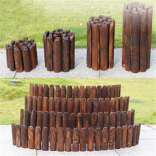 防腐木栅栏花园围栏户外庭院花坛插地小篱笆室外装饰木桩围墙护栏