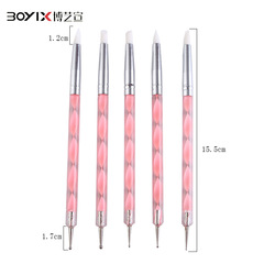 Direct supply acrylic silicone dotting pen spiral rod coloring pen nail art tool multi-purpose clay tool