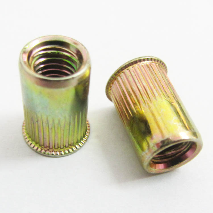 厂家热销 碳钢材质镀锌 小沉头条纹铆螺母 小沉头拉铆螺母