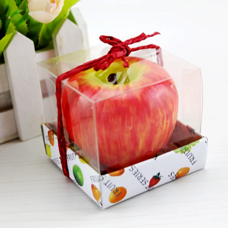 Apple Candle (Creative) — Decorative Fruit-shaped Candle, Small/Medium/Large, PVC Box Gift