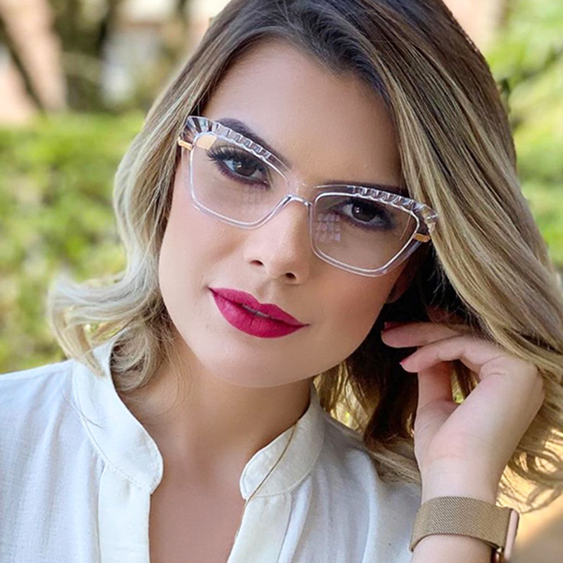 95729 Chong nuevas mujeres TR90 anti-Luz Azul gafas primavera pierna gafas de ordenador gafas lisas se pueden equipar con gafas de miopía