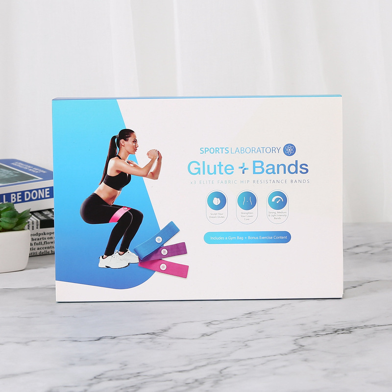 Fitness Squat Yoga Booster Belt Packaging Box White Cardboard Box Customized Color Printing Drawer Type Packaging Box Customized