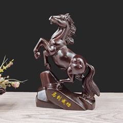 Rosewood horse ornaments wooden craft gifts zodiac horse opening gifts housewarming celebration living room decoration horse to success
