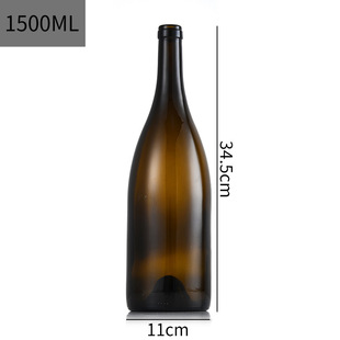 Wholesale dark green wine bottle transparent empty bottle 375ml brown glass bottle 750ml Burgundy wine bottle
