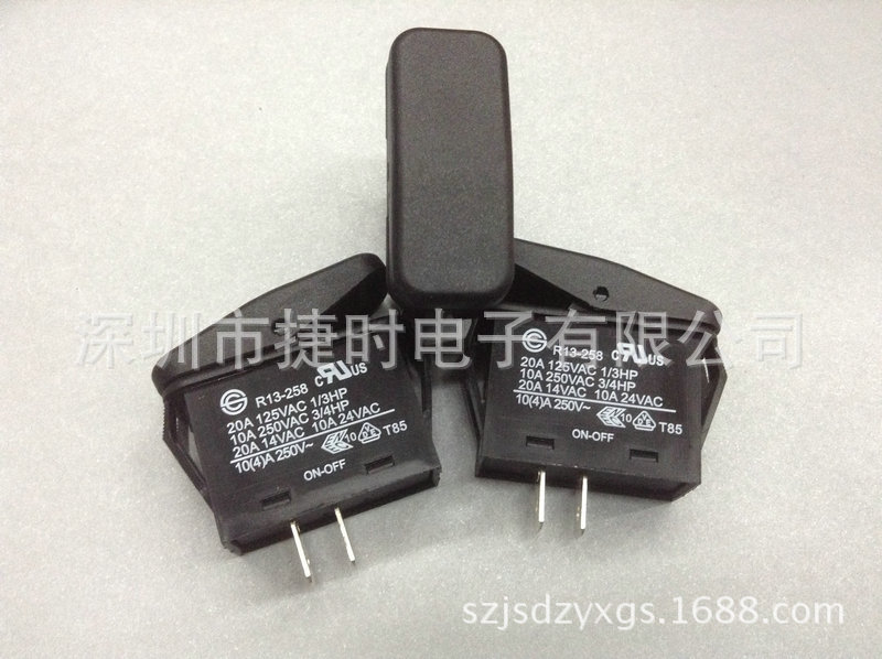 热卖推荐混批供应 翘板开关R13-258A 长期供应高品质船型开关