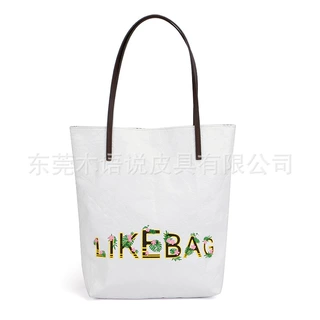 新款洗水杜邦纸手提购物袋 休闲便携tyvek手提包 多功能单肩包