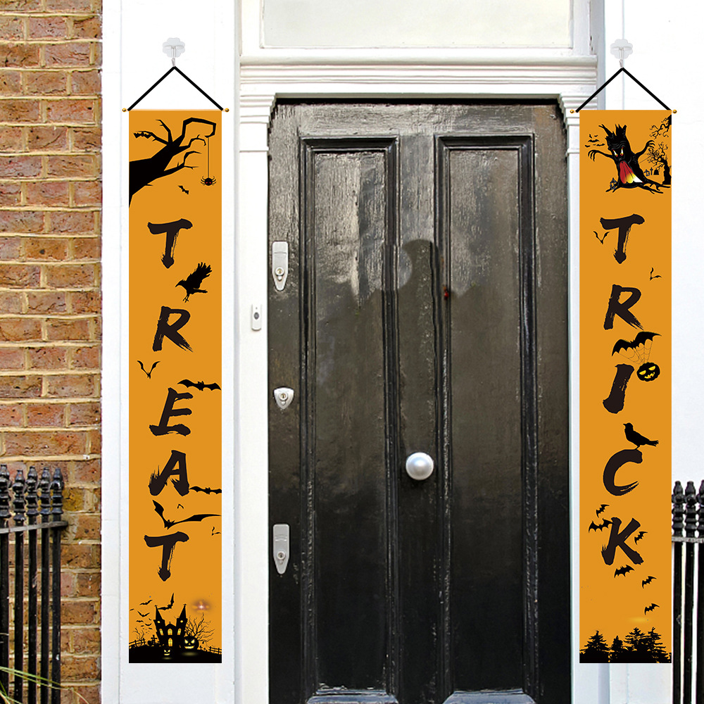 Pareado Decorativo de Halloween para Puerta de Tela para Halloween