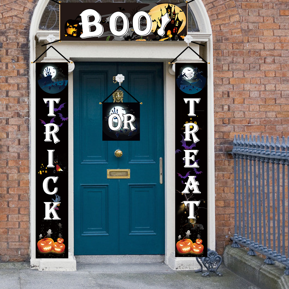 Pareado Decorativo de Halloween para Puerta de Tela para Halloween