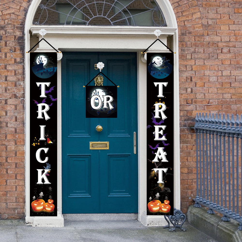 Pareado Decorativo de Halloween para Puerta de Tela para Halloween