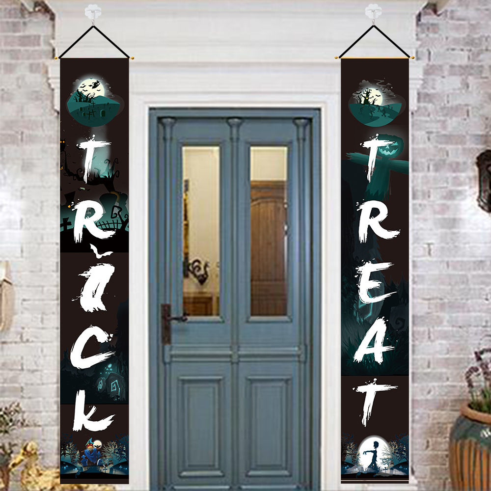Pareado Decorativo de Halloween para Puerta de Tela para Halloween