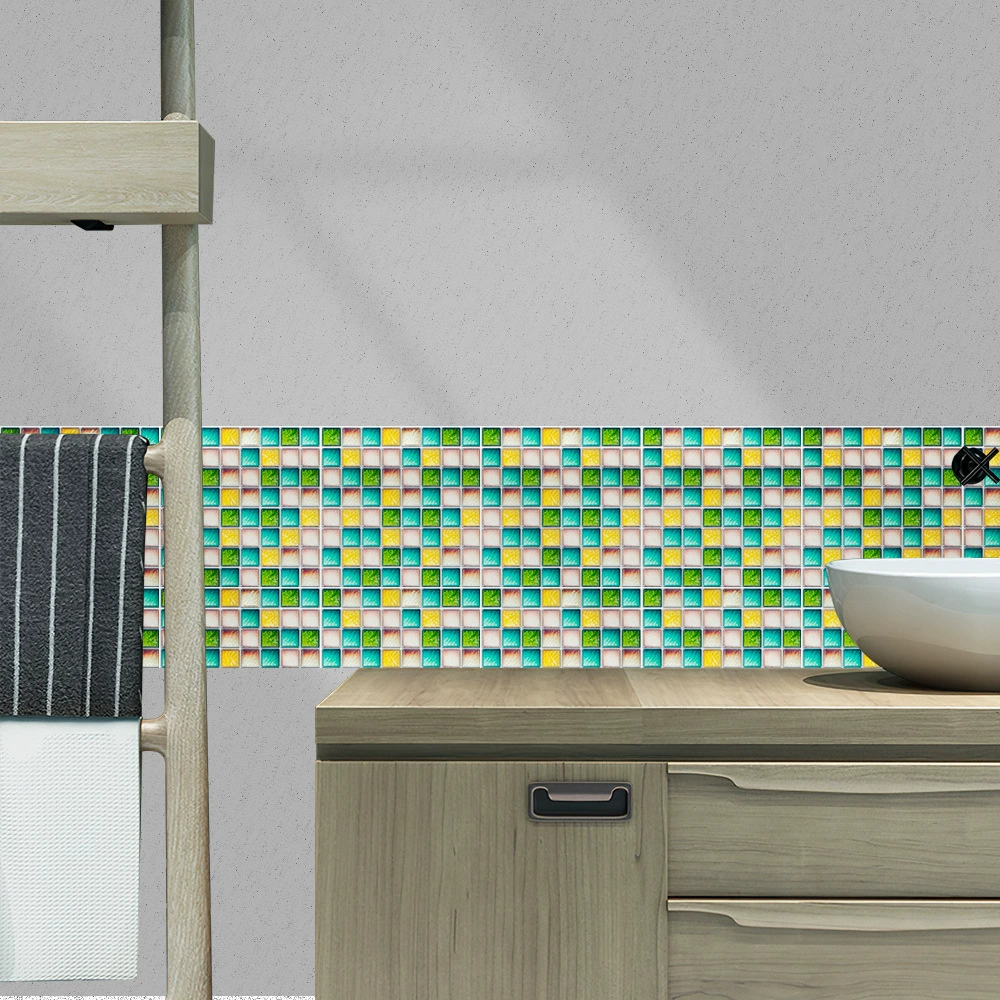 Водостойкая наклейка, мозаика на стену с самоклеящейся основой, DIY, 3D