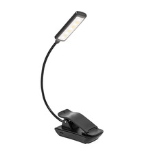 跨境USB可充電書燈 便攜式LED閱讀燈暖白光9檔調光床頭讀書小夜燈