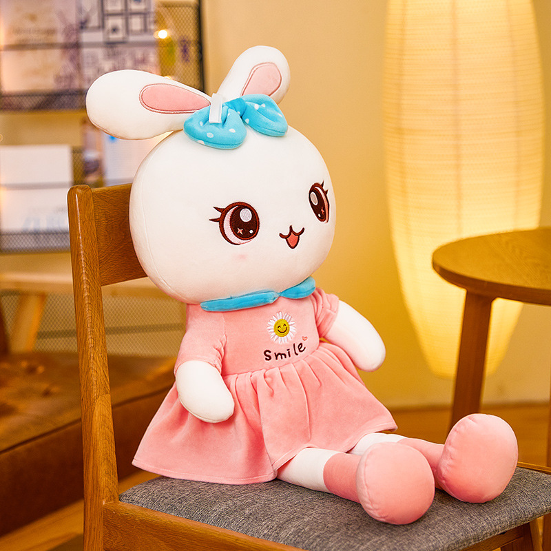 2020 Imei Doll New White Rabbit Plush Toy Rabbit Doll Creative Children's Rag Doll Birthday Gift