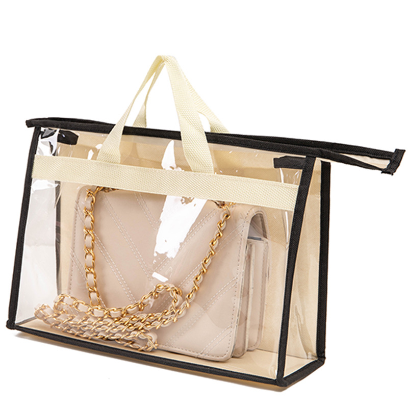 Bolsa de almacenamiento bolsa de armario colgando bolsa de almacenamiento de PVC transparente a prueba de polvo transpirable a prueba de humedad bolsa colgante bolsa de cuero bolsa protectora