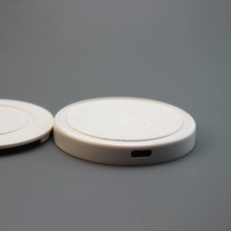 厂家q5无线充电器外壳TYPE-C接口防皮纹圆形ABS无线充套料