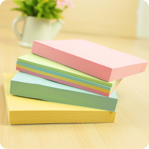 Square sticky note 76*76mm message sticker strong adhesive force note N times self-adhesive note paper 100 sheets