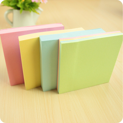 Square sticky note 76*76mm message sticker strong adhesive force note N times self-adhesive note paper 100 sheets