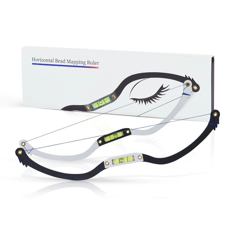 Татуировка вышивка горизонтальный лук и Стрела линейка бровей популярные европейские и американские практические инструменты линейка для измерения бровей