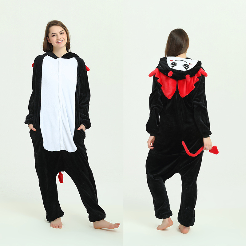 Pijamas de una Pieza de Felpa de Coral Gruesa con Dibujos Animados, Manga Larga, Casual, Cálido, Franela, Fabricante al por Mayor, Lindos Dibujos Animados