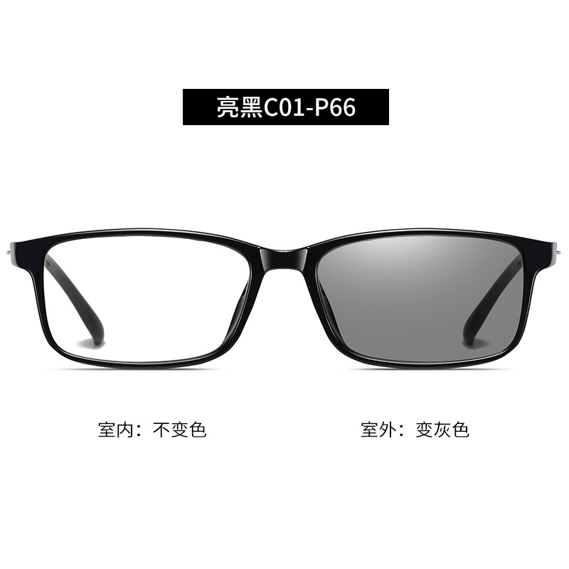 2023 nuevas gafas de luz anti-azul que cambian de color para hombres y mujeres la misma caja de gafas simples que cambian de color montura ultraligera de gafas TR90