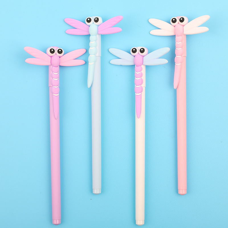 아이템 크리에이티브 잠자리 댄스 젤 펜 학생 귀여운 블랙 귀여운 만년필 0.5mm 사인 펜 도매