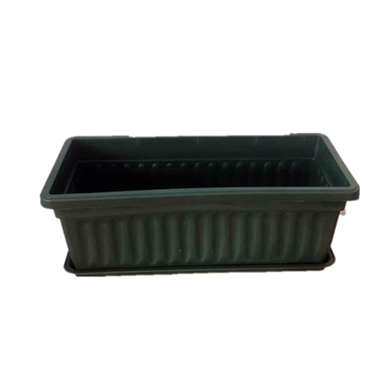 Venta al por mayor olla vegetal balcón rectangular olla vegetal resina creativa maceta engrosada extra grande caja de plantación Fuente de la fábrica