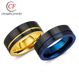 跨境爆款配饰 欧美时尚戒指男女不锈钢链条指环钛钢饰品厂家直销