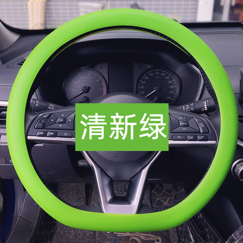 [Dropshipping al por mayor] Funda de volante de silicona de alta calidad para automóviles, textura de cuero redonda ultrafina en forma de D, funda de mango inodoro para dropshipping de verano