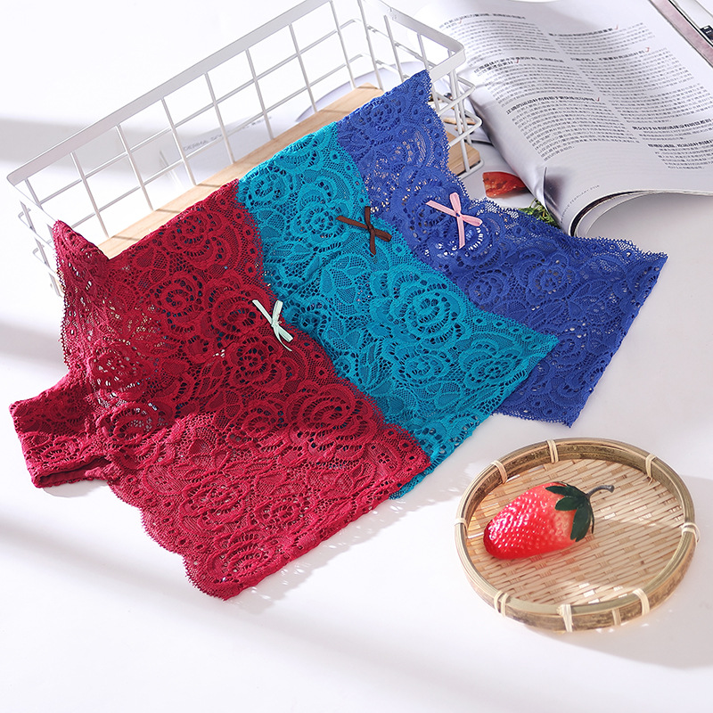 Calzoncillos de encaje sexy para mujer sin costuras envueltos en la cadera calzoncillos de Mujer Pantalones de encaje japoneses transpirables de cintura baja para mujer