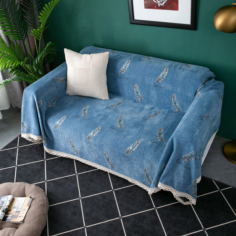 Thickened Chenille Full-cover Throw, Feather Anti-slip Elastic Multi-functional All-season Sofa Cushion Cover_voghion.com