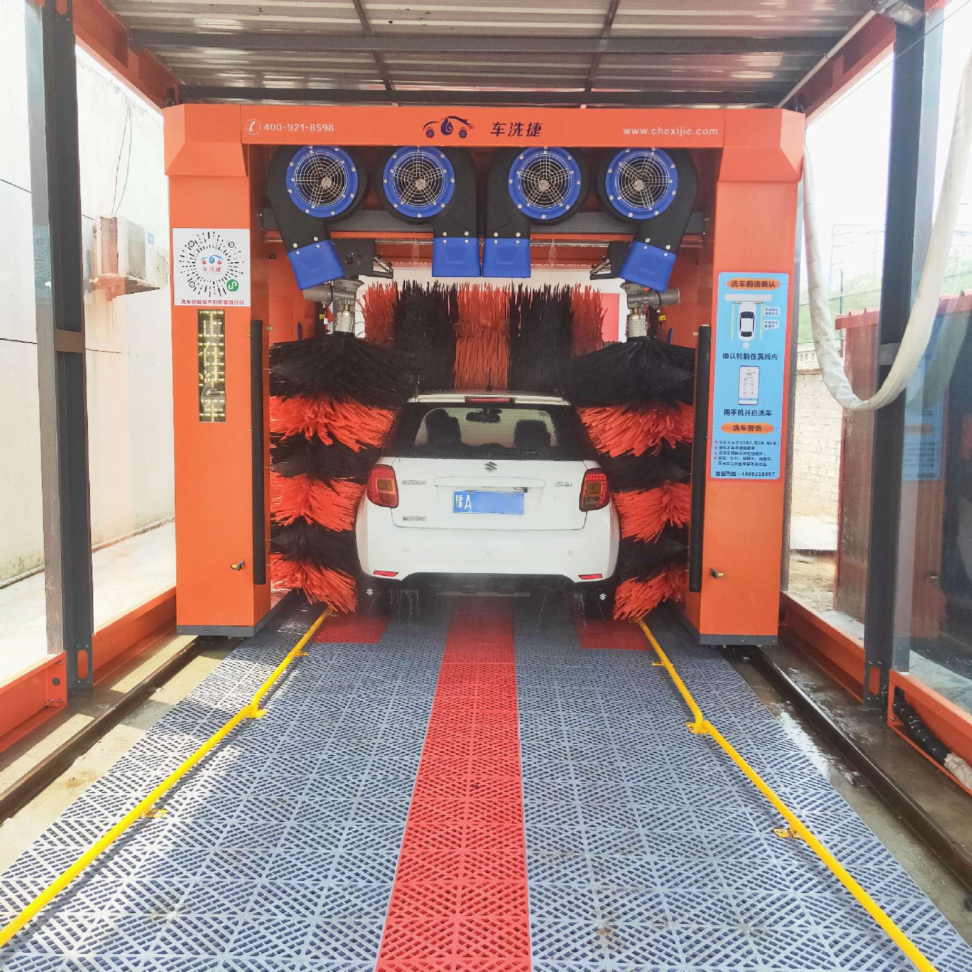 工厂智能无人值守带风干全自动洗车机7刷加油站电脑商用全自动