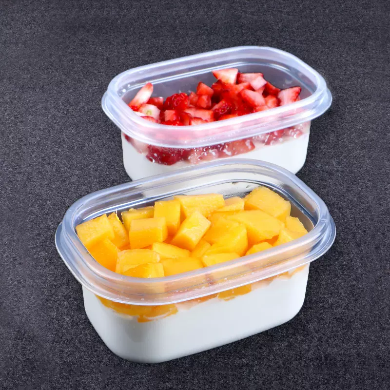 现货709ml一次性塑料酸奶餐盒烧仙草芋圆水果捞千层蛋糕保鲜饭盒