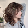 Black hairgrip, hairpins with letters, brand hair accessory, Chanel style, internet celebrity