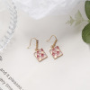 Fuchsia brand cute earrings, wide color palette, flowered