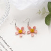 Fuchsia brand cute earrings, wide color palette, flowered