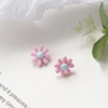 Fuchsia brand cute earrings, wide color palette, flowered