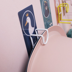 牆壁臉盆掛鈎卡通不鏽鋼浴室免打孔掛架衛生間無痕收納臉盆架廠家