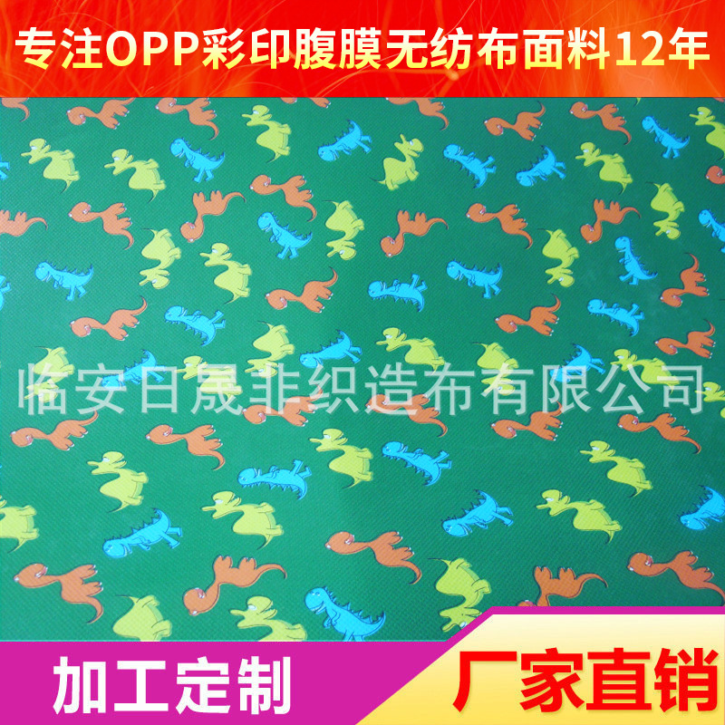 彩印覆膜无纺布腹膜编织布无纺布淋膜无纺布腹膜OPP彩印丽新布