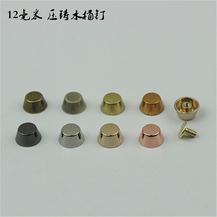 Багаж Кожаные аксессуары для фурнитуры Кожаная сумка Ведро для ногтей Ноготь Дуговая поверхность Винтовая сумка Сумочка Ноготь для ног