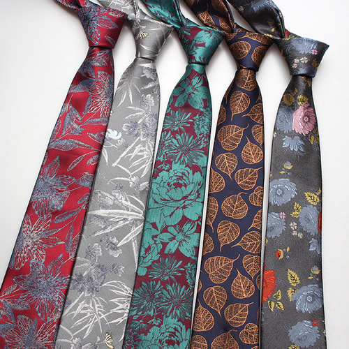 Men's tie, trendy casual jacquard polyester tie, wholesale work tie