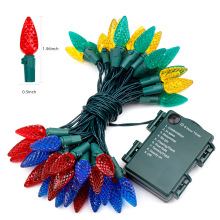 厂家直销跨境新品圣诞节万圣节庭院装饰8功能C6草莓小彩灯串