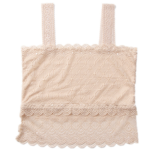 Ladies Lace Diamond Camisole Bralette Tank Top with Hollowed Out Bustier Short V-Neck Backless Bralette for Concealing Underneath Strappy Bra