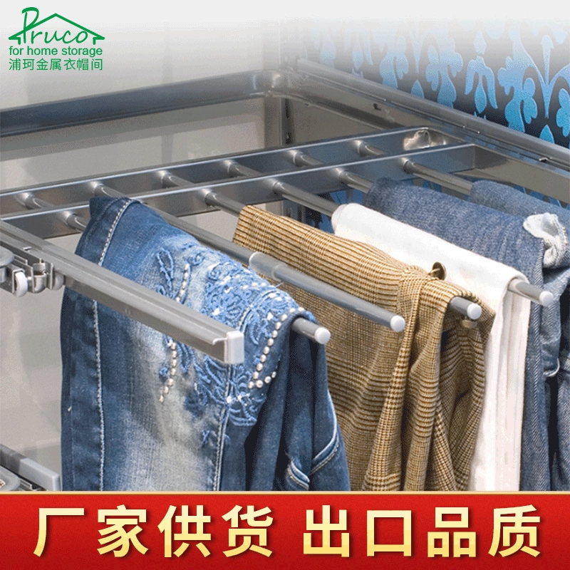 Разтягивание брюки-открытая DIY металлическая гардеробная-оптовая продажа от производителей-Простой современный гардероб для спальни