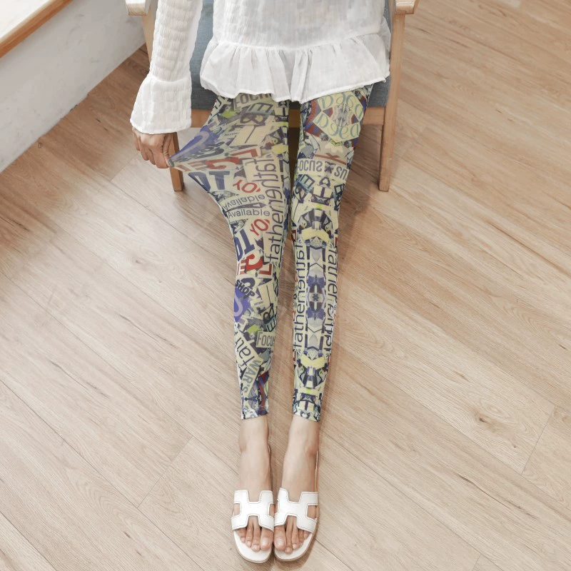 Лет leggings сверхтонкие летом, шёлковые брюки, облегающие