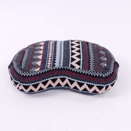 时尚条纹民族风瑜伽坐垫 定制冥想瑜伽坐垫 荞麦壳菱形心形瑜伽枕