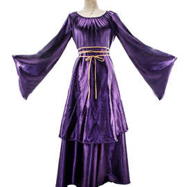 中世纪服装女士维多利亚时代服装文艺复兴长款连衣裙古礼服