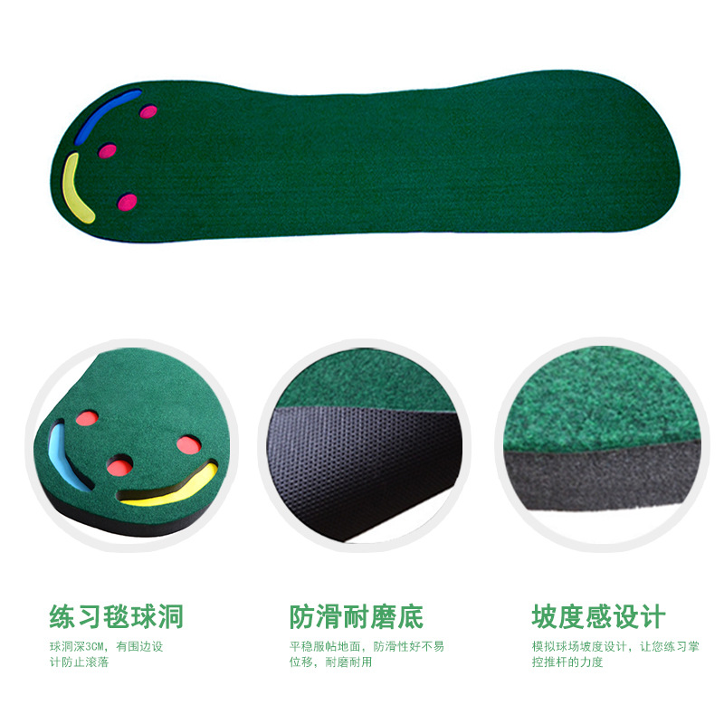 Fábrica al por mayor Golf huelga Mat Golf putter práctica Mat interior entrenador césped transfronterizo Venta caliente