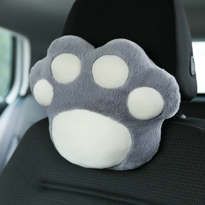 Headrest Cat Claw Car Neck Pillow - grey-headrest