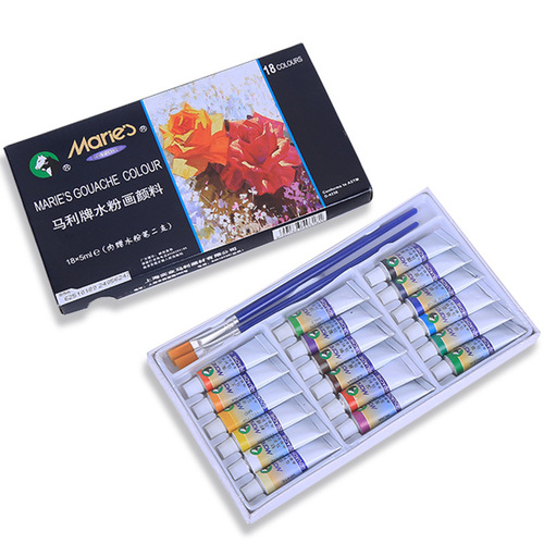 Wholesale Marley brand 12/24/18/36 color gouache paint set painting sketching children's art boxed paint