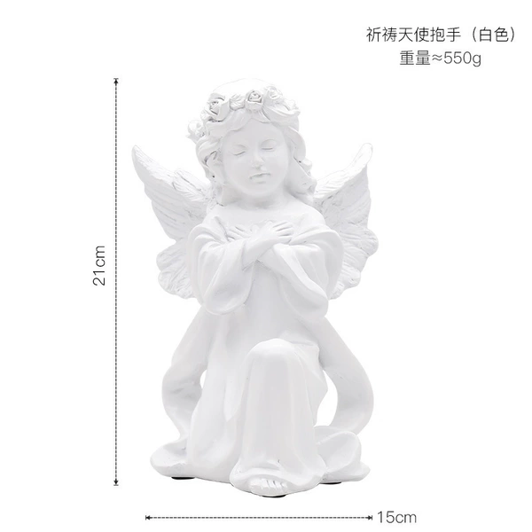 Pray that angels hold your hand (white)